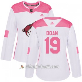 Dame Ishockey Arizona Coyotes Tröja Shane Doan 19 Adidas 2017-2018 Vit Rosa Fashion Authentic